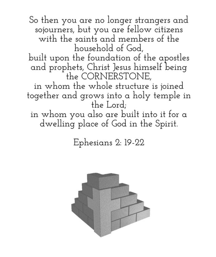 Ephesians 2:19-22 Cornerstone Illustration